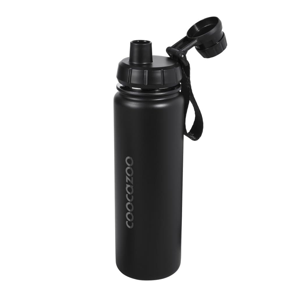 Izolovaná láhev na pití z nerezové oceli coocazoo 0,7 l,  Black - náhled 2