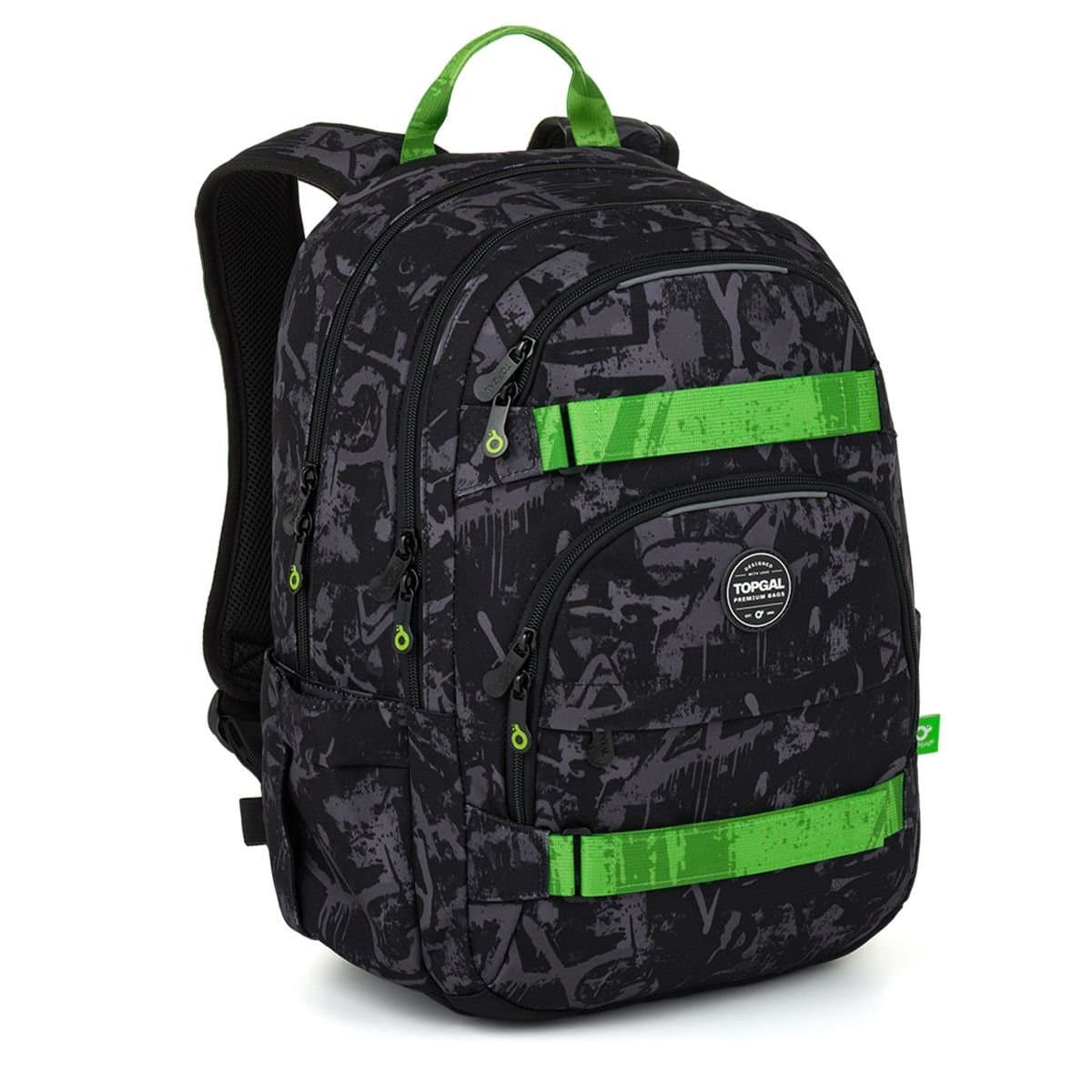 Studentský batoh Grafitti green Topgal VIKI 26041 - náhled 1
