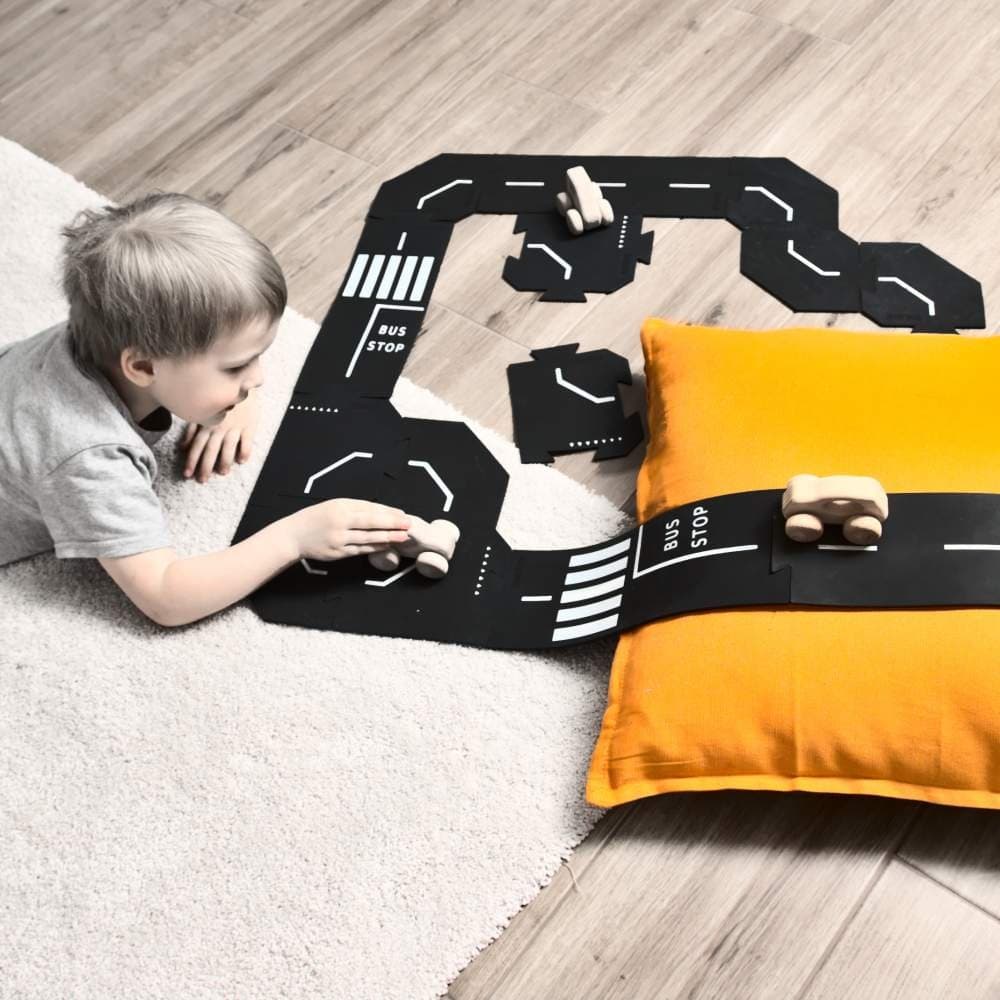 TODDLEROAD sada město - 14 silikonových puzzle dílů - náhled 4