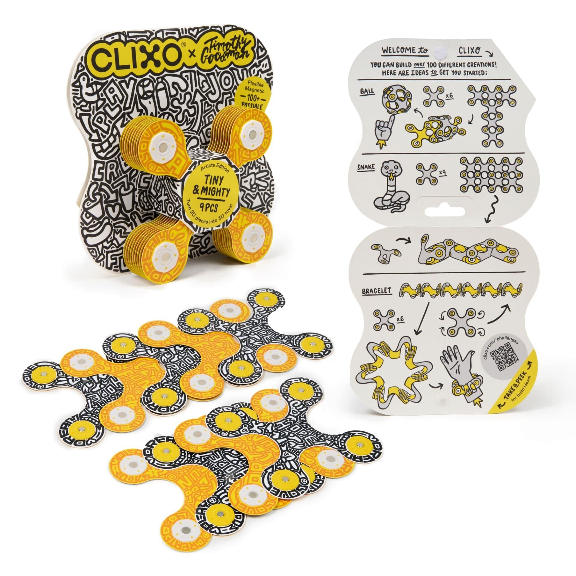 CLIXO Tiny &  Mighty Artist Edition - magnetická stavebnice 9 kusů - náhled 4