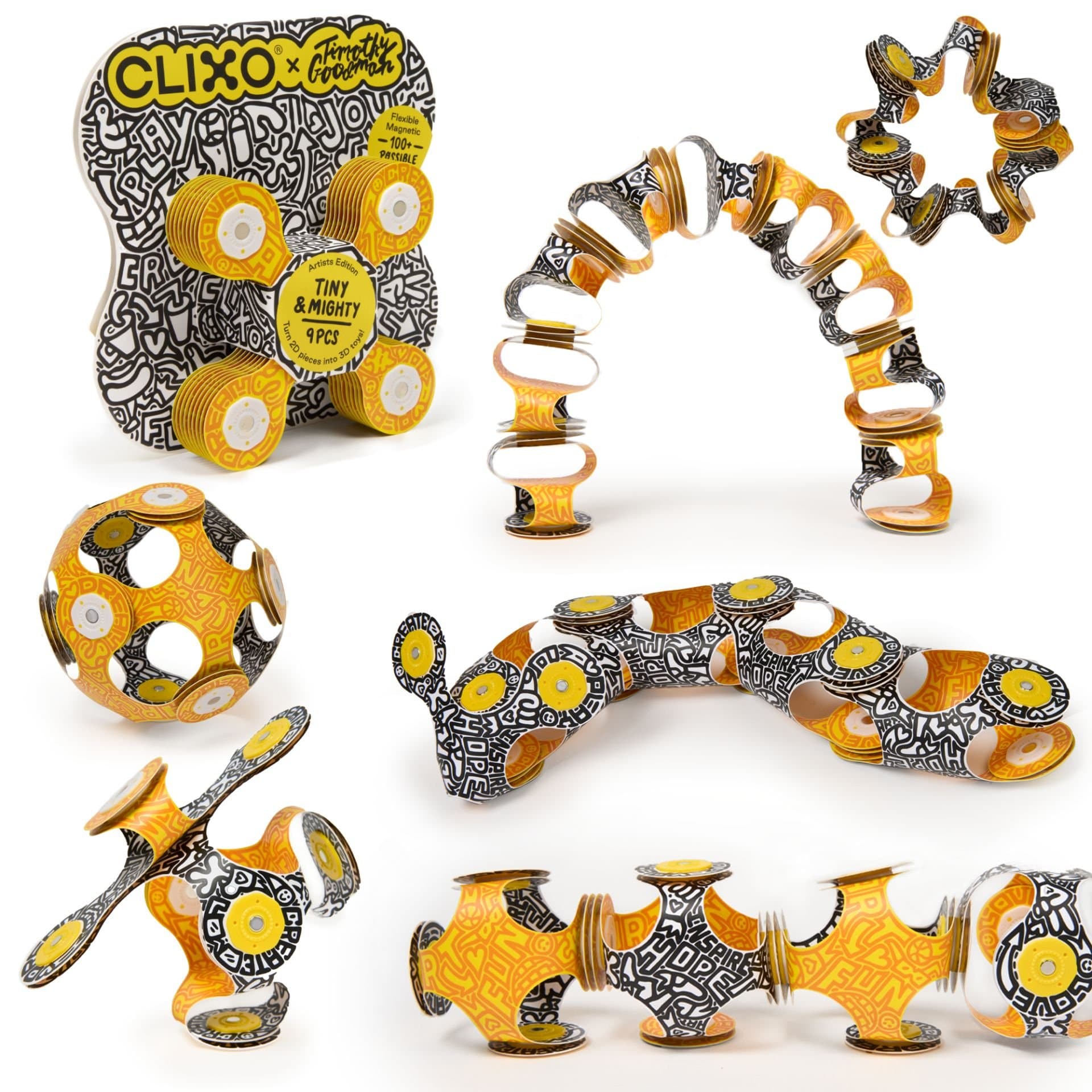 CLIXO Tiny &  Mighty Artist Edition - magnetická stavebnice 9 kusů - náhled 5