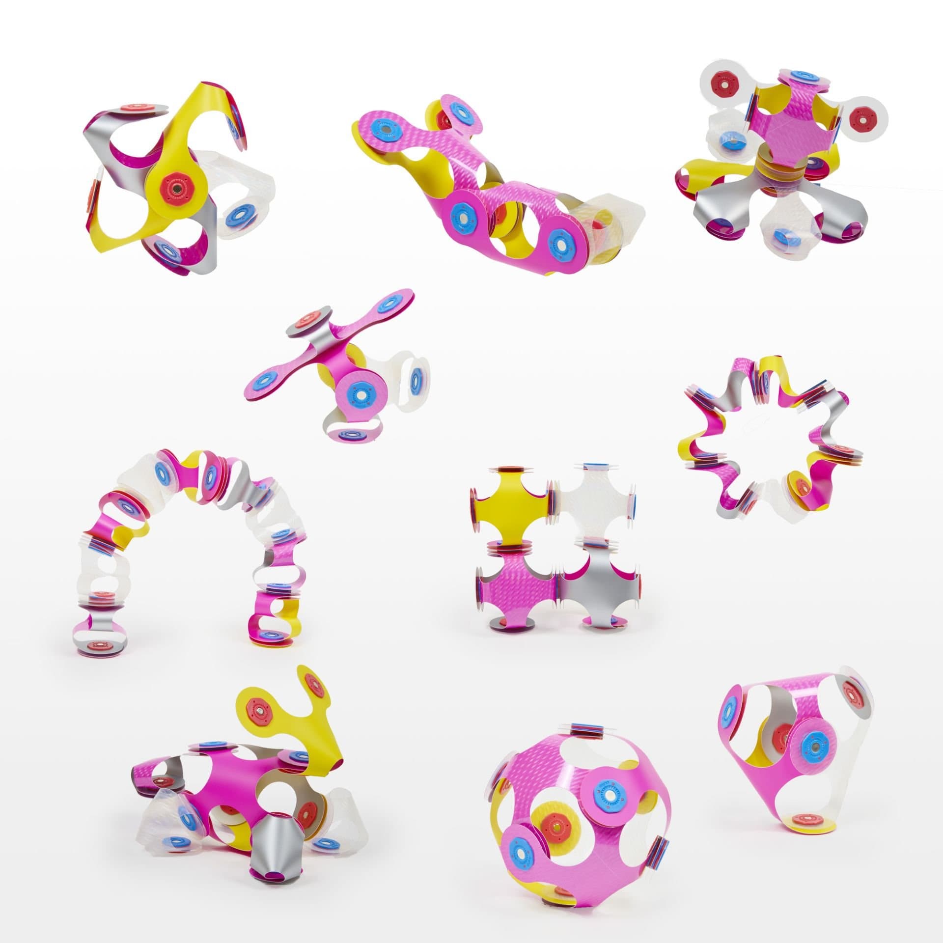 CLIXO Tiny & Mighty Sparkle - magnetická stavebnice 9 kusů - náhled 2