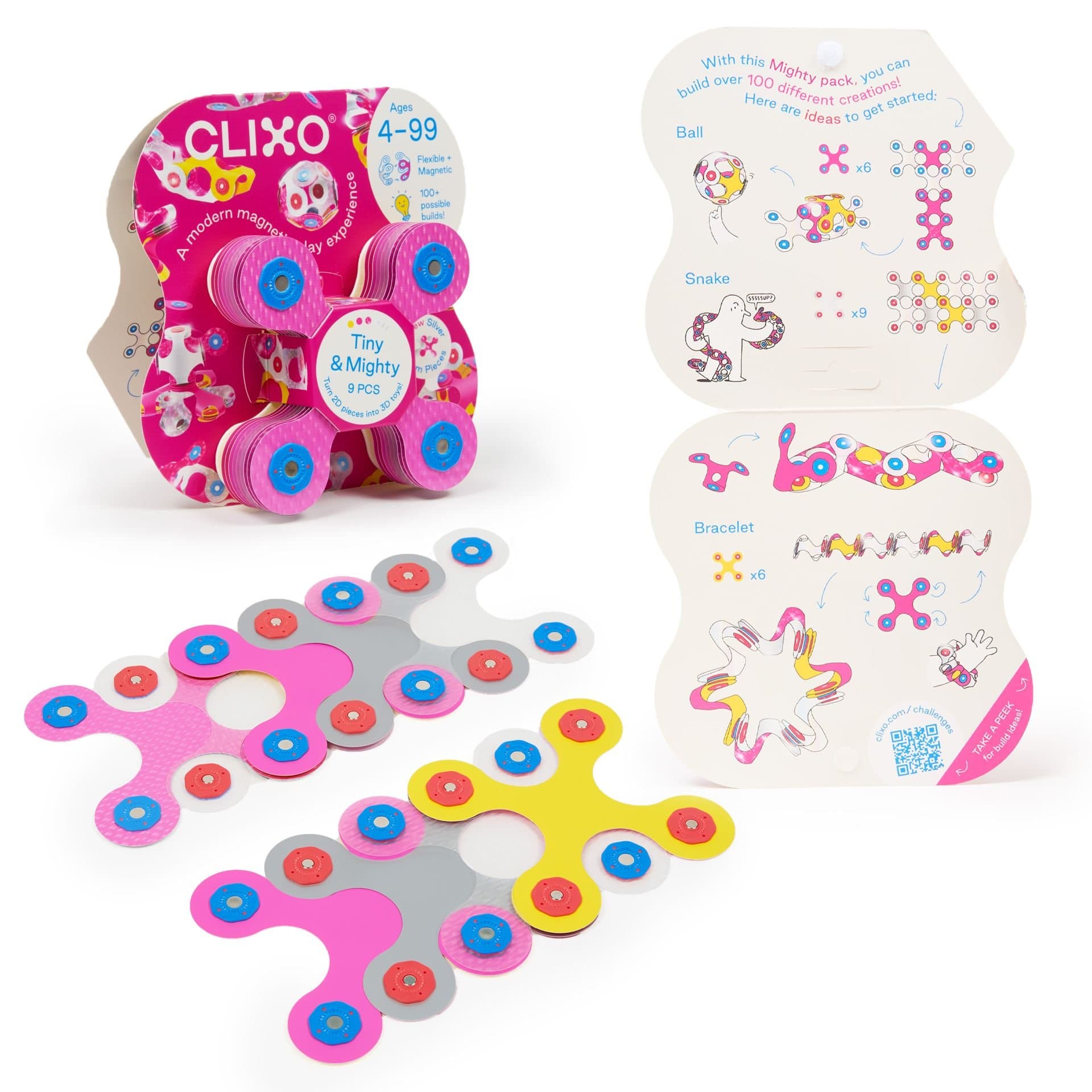 CLIXO Tiny & Mighty Sparkle - magnetická stavebnice 9 kusů - náhled 5
