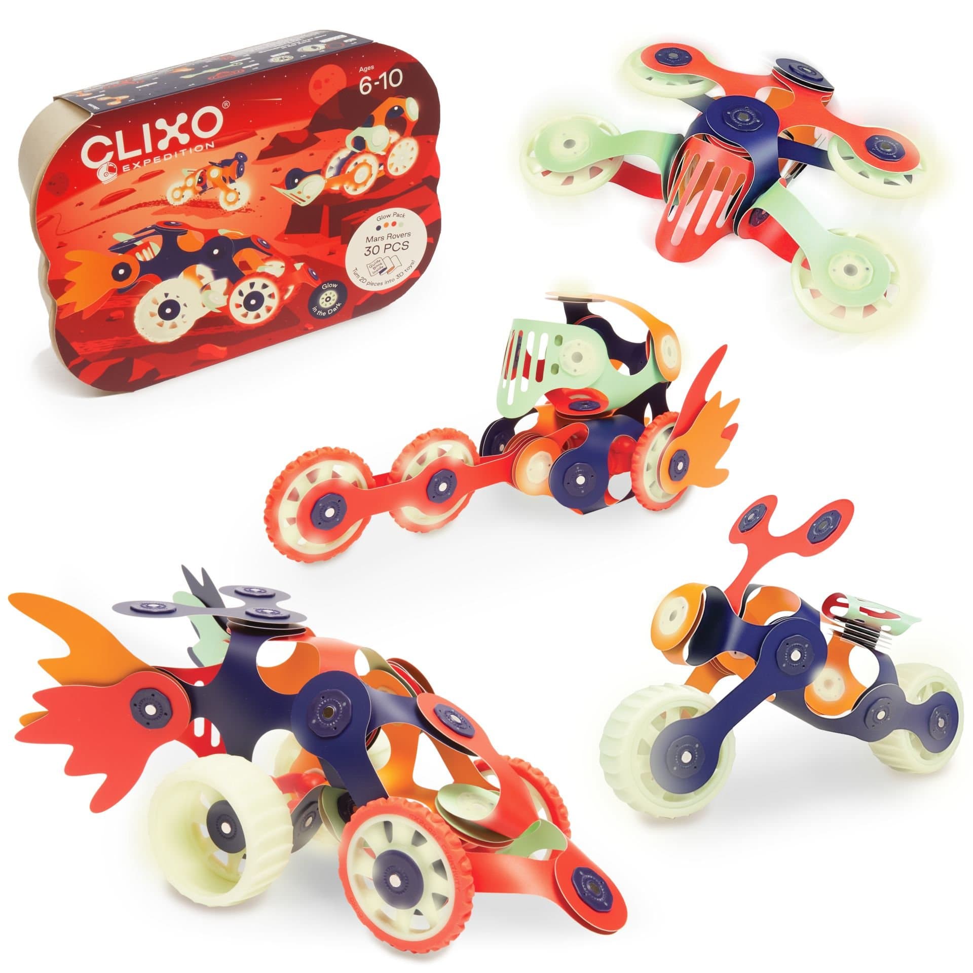 CLIXO Mars Rovers - magnetická stavebnice 30 kusů - náhled 4