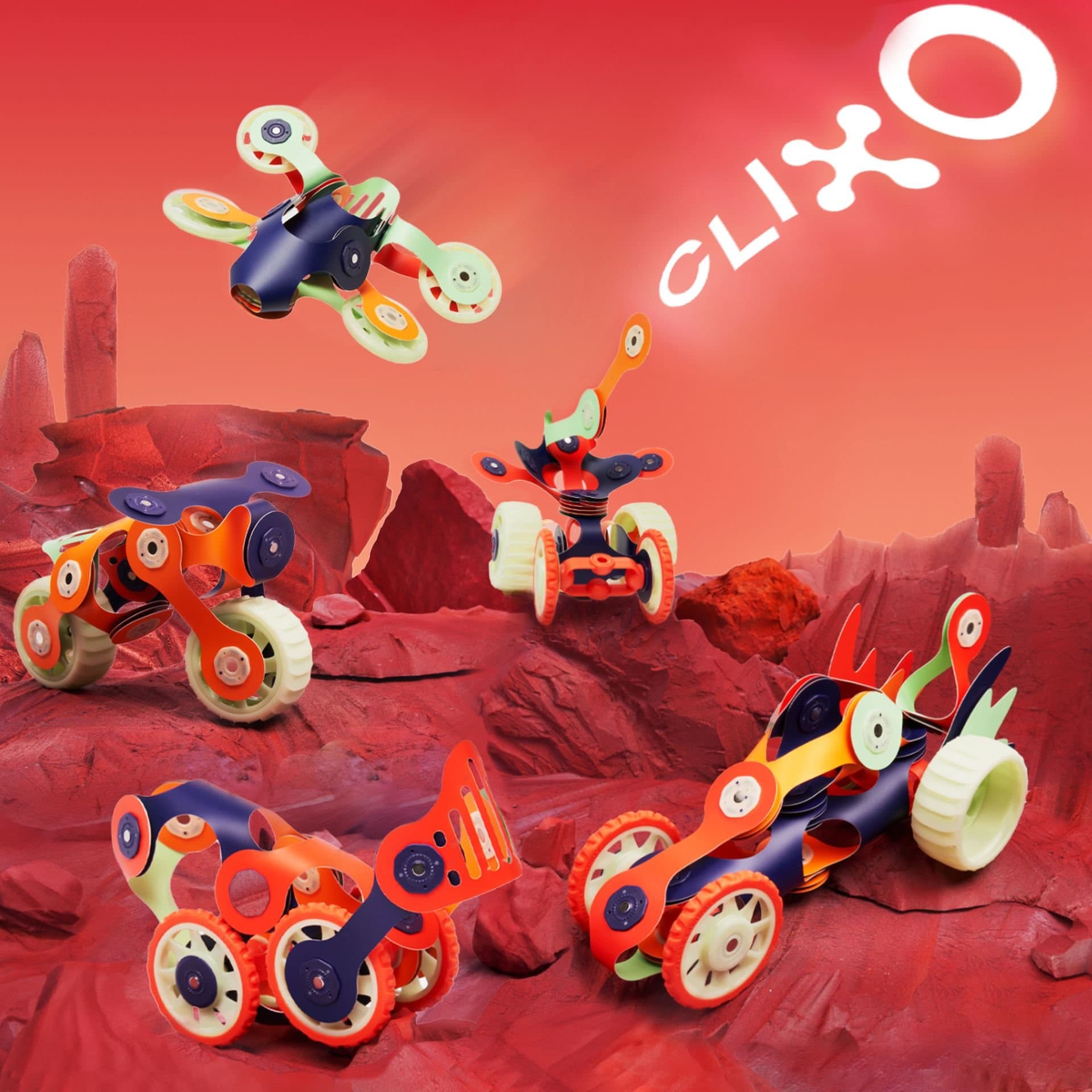 CLIXO Mars Rovers - magnetická stavebnice 30 kusů - náhled 5