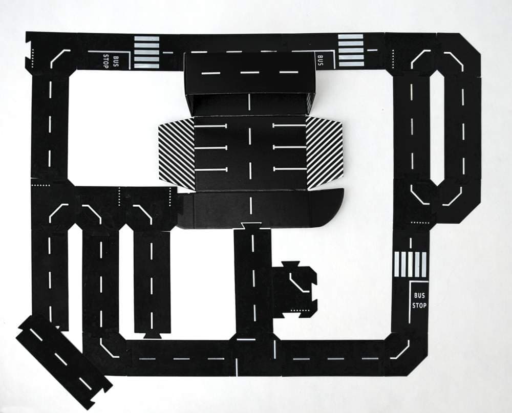 TODDLEROAD sada metropole -26 silikonových puzzle dílů
