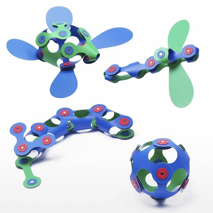 CLIXO Itsy Green & Blue - magnetická stavebnice 18 kusů - náhled 4