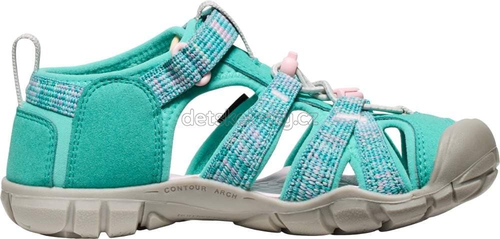 Dětské sandály Keen Seacamp II CNX children bright aqua/giggle pink Velikost: 30 - náhled 2