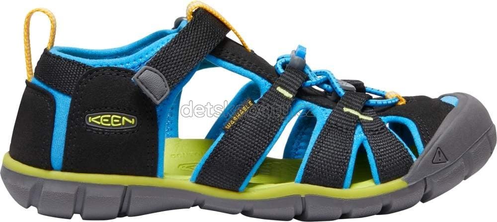 Dětské sandály Keen Seacamp II CNX children black/brilliant blue Velikost: 30 - náhled 3