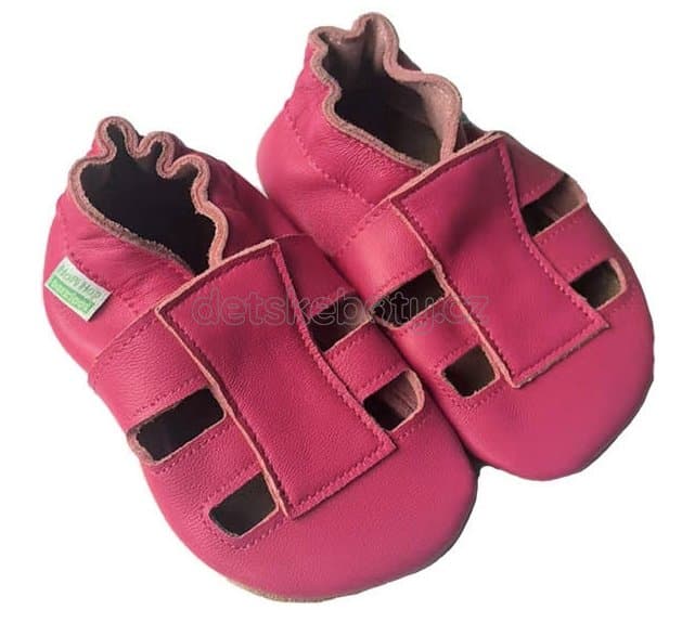Dětské celoroční boty Hopi Hop sandálky růžové fuchsia Velikost: