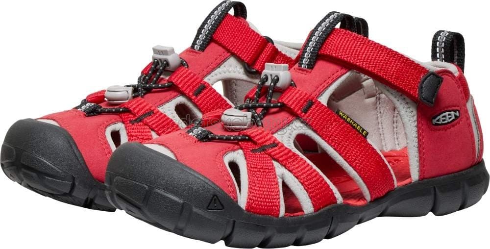 Dětské sandály Keen Seacamp II CNX youth ribbon red/alloy Velikost: 32-33 - náhled 5