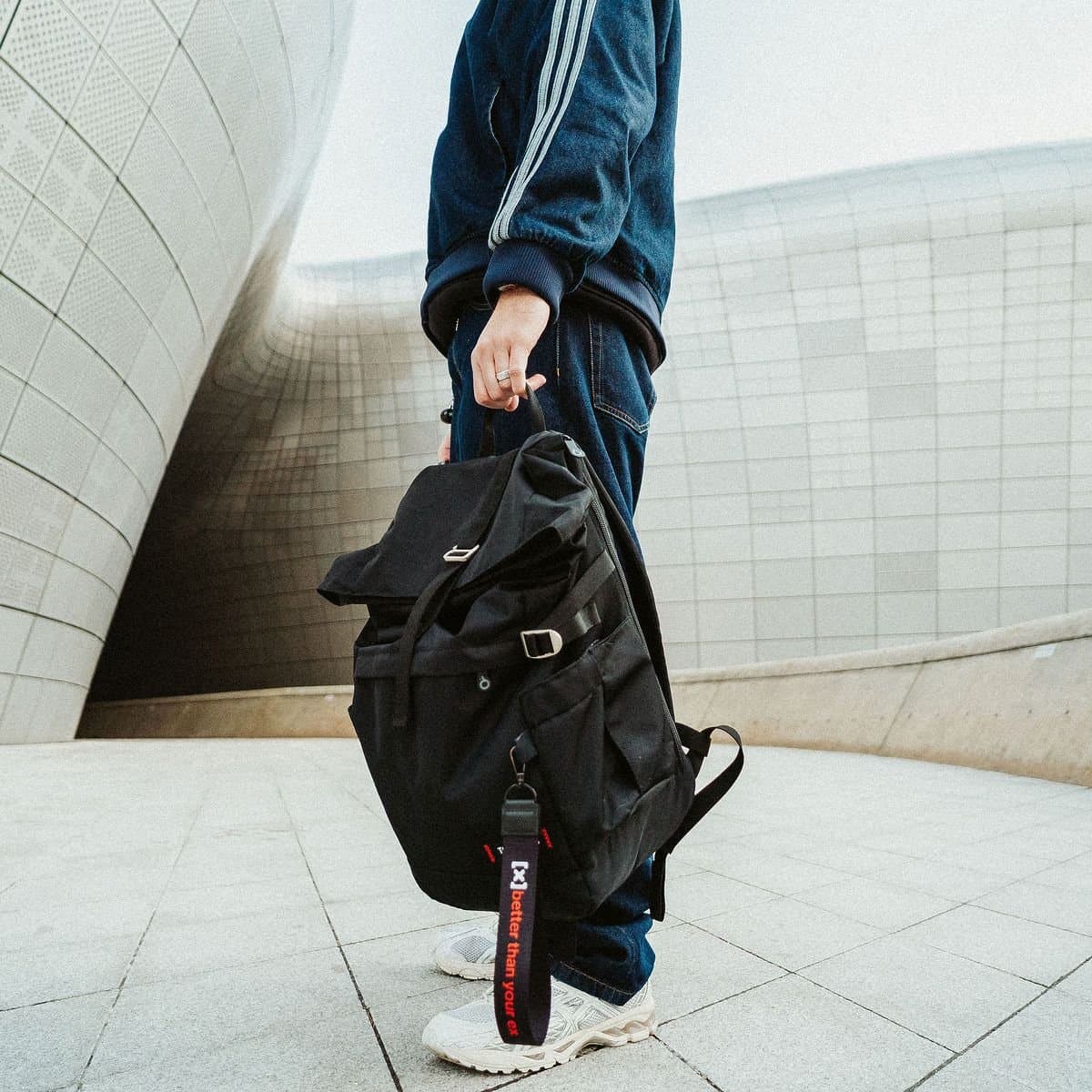 Černý rolltop batoh Topgal EZRA X 26059 - náhled 2