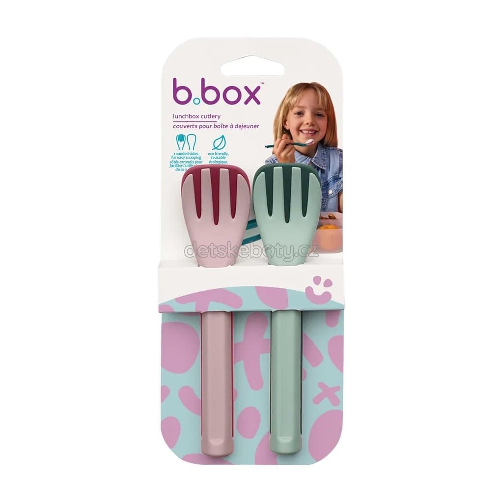 b.box 1447  Vidlička a lžička 2 sety - růžová, zelená - náhled 4