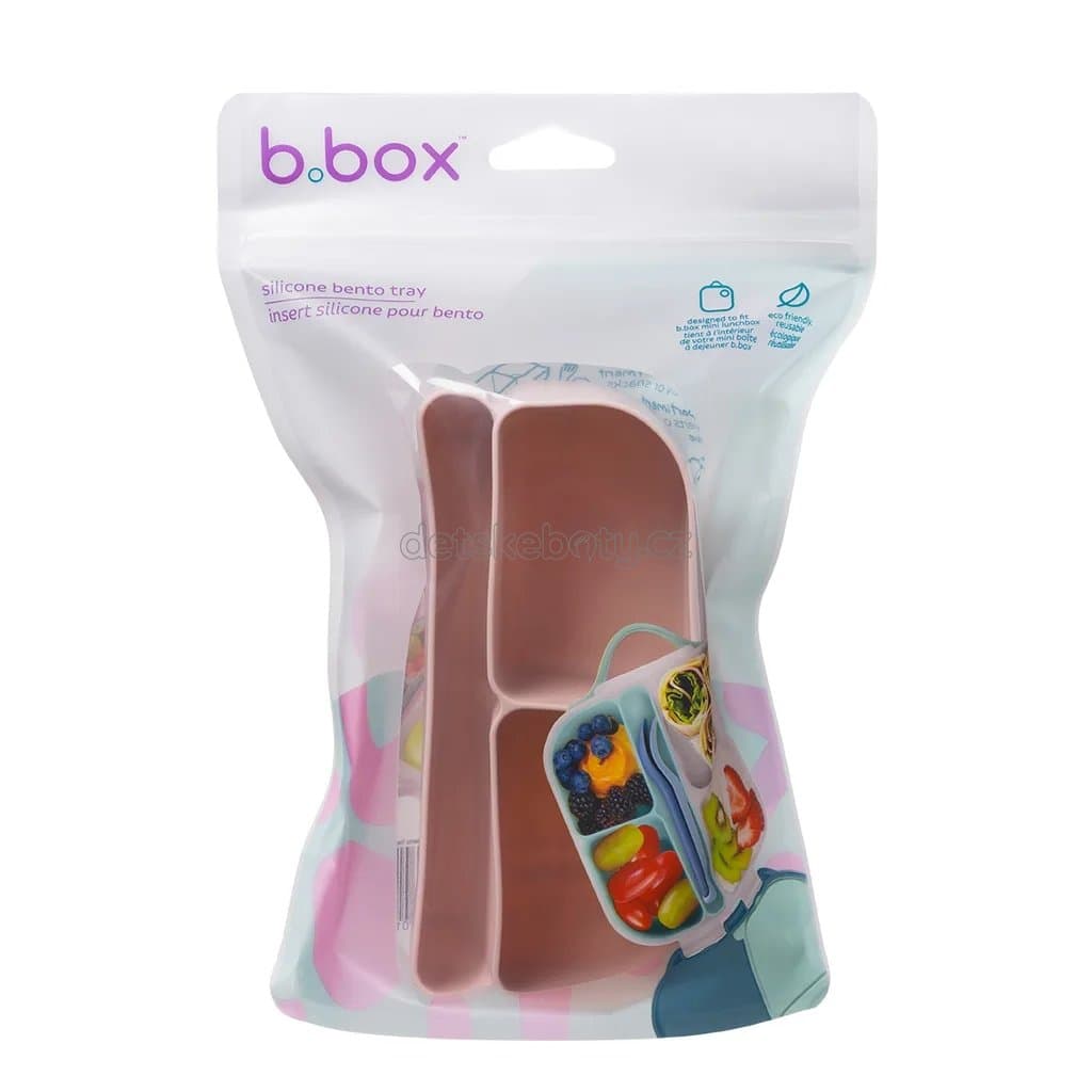 b.box 1413 Silikonový bento organizér do středního boxu - růžový - náhled 4