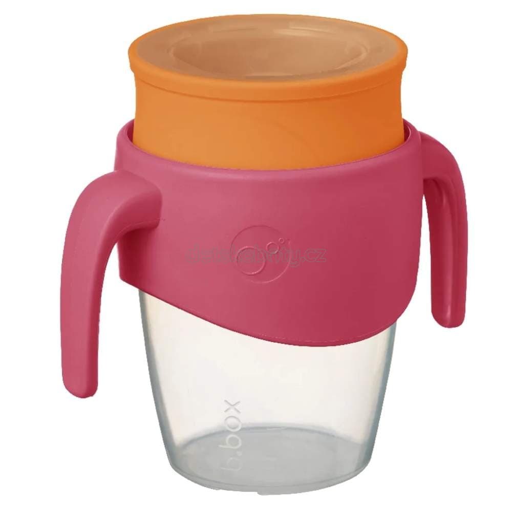 b.box 200134 360° netekoucí učící hrneček 250 ml - růžový/oranžový - náhled 2