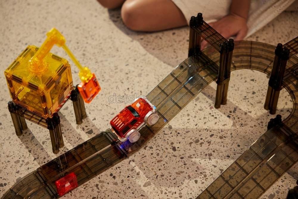 Cleverclixx Magnetická stavebnice Staveniště Intense 48 ks - náhled 4