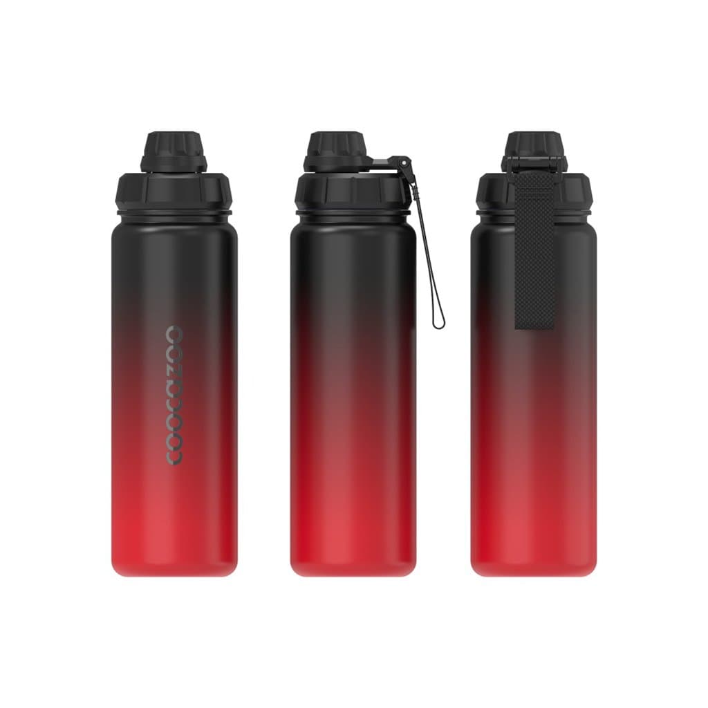 Izolovaná láhev na pití z nerezové oceli coocazoo 0,7 l, Gradient Red