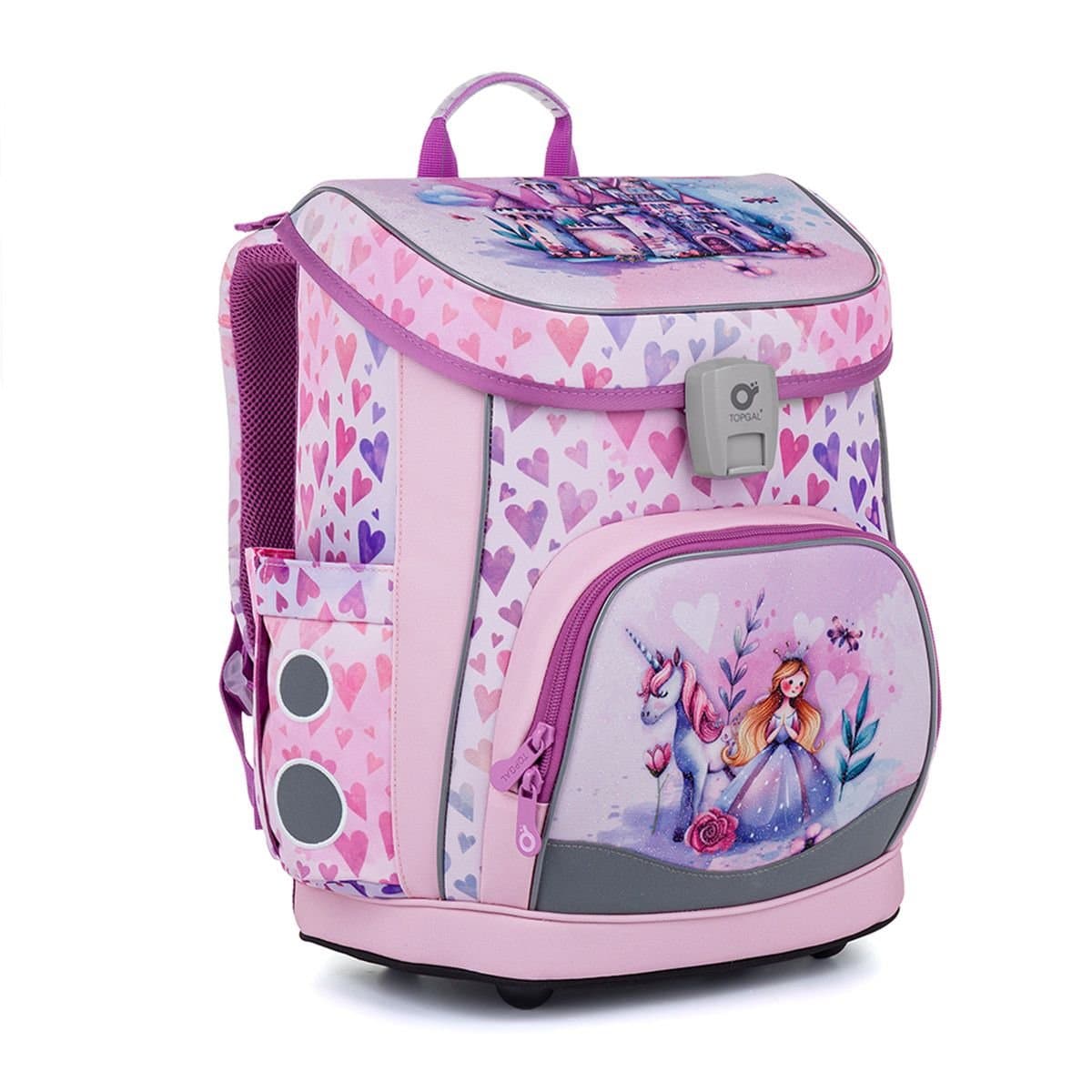 Aktovka s princeznou a jednorožcem Topgal DIDI 26001 SET MEDIUM