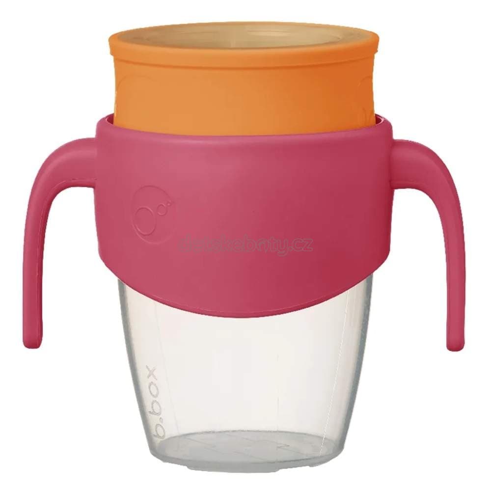 b.box 200134 360° netekoucí učící hrneček 250 ml - růžový/oranžový